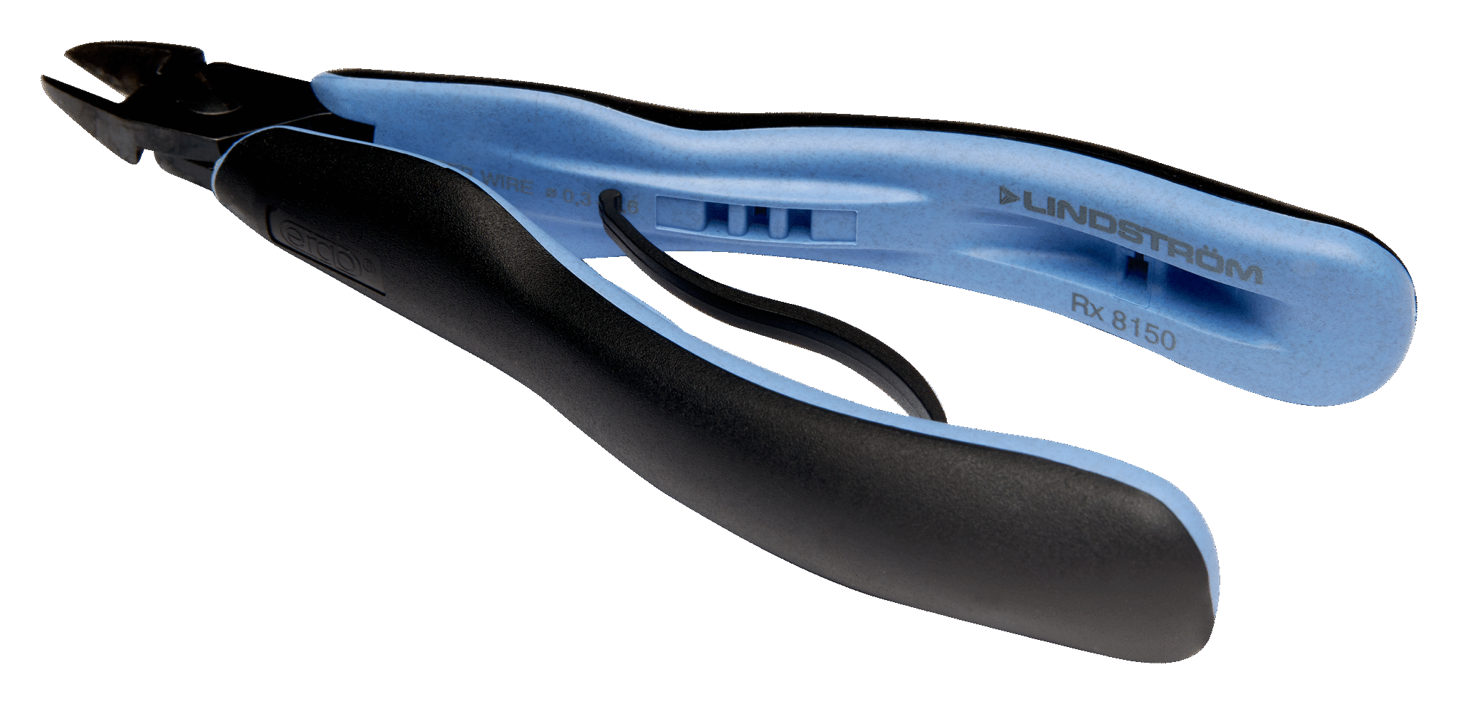 LINDSTROM EERGO™ Flush Precision Cut Diagonal Cutter with Oval Head 0.1-1.25 mm, RX 8141