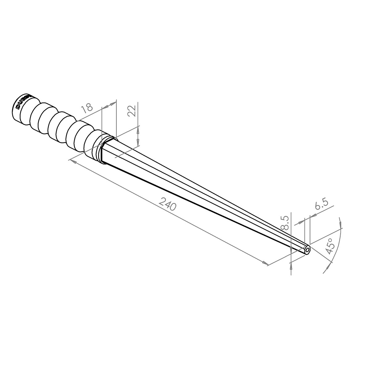 Durston Oblong Chamfered Ring Mandrel 6.5 x 8.5 – 18 x 23