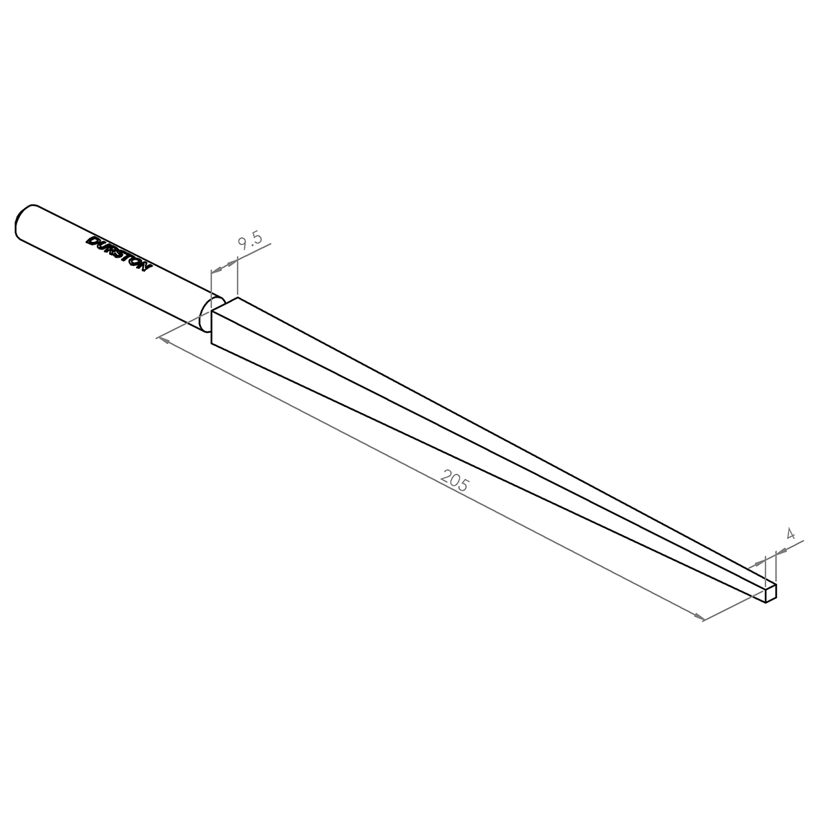 Durston Square Ring Mandrel 4mm – 10mm