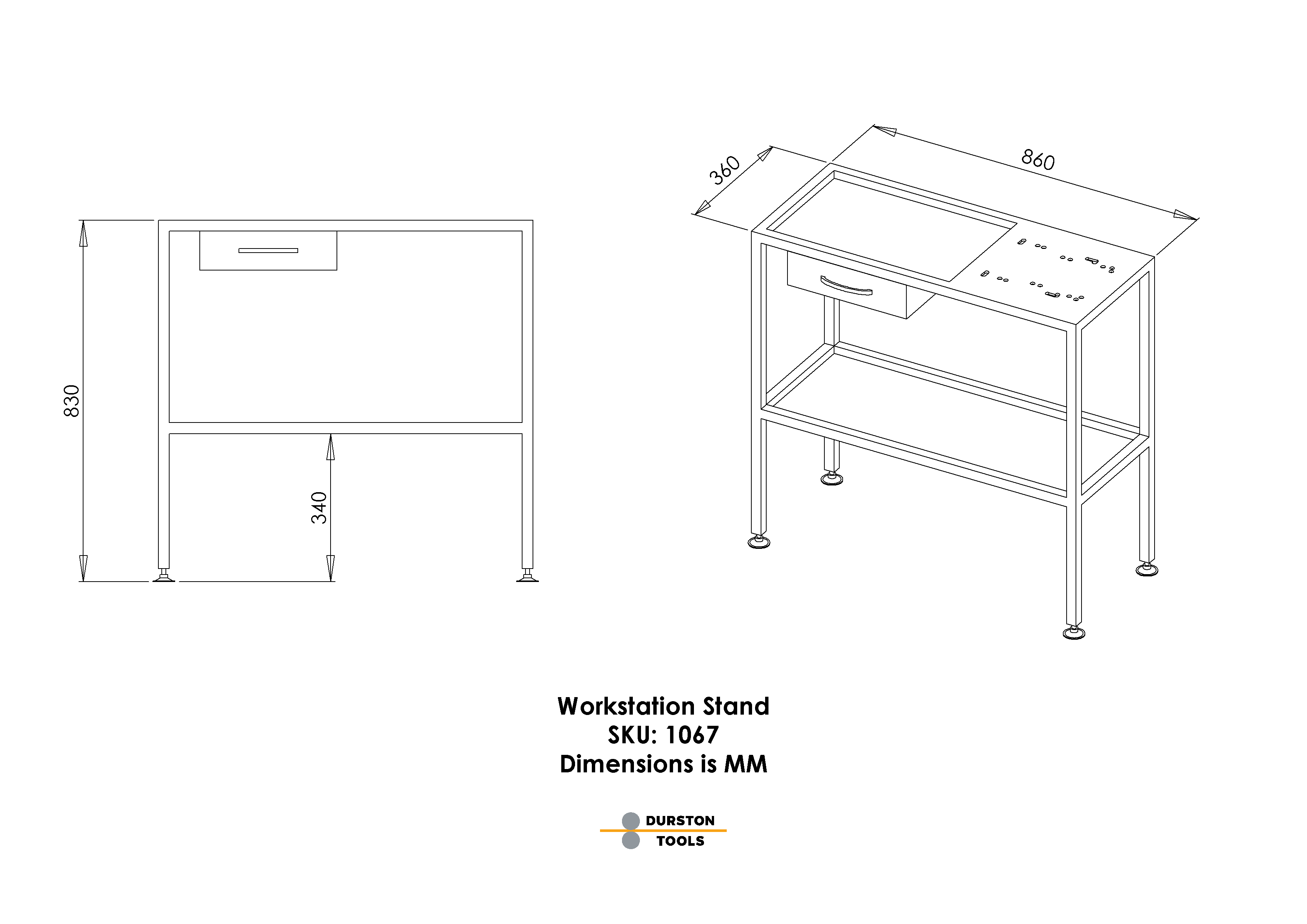 Durston Work Station Stand