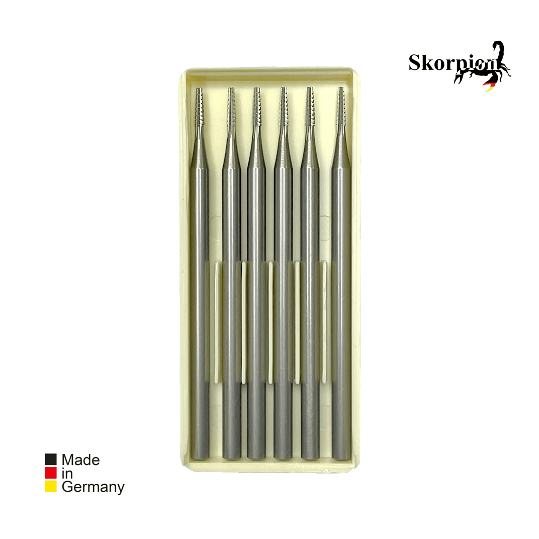 SKORPION fig.38 Cylinder Cross Cut Burs,6's - Wing Wo Hong Industrial Products Ltd.