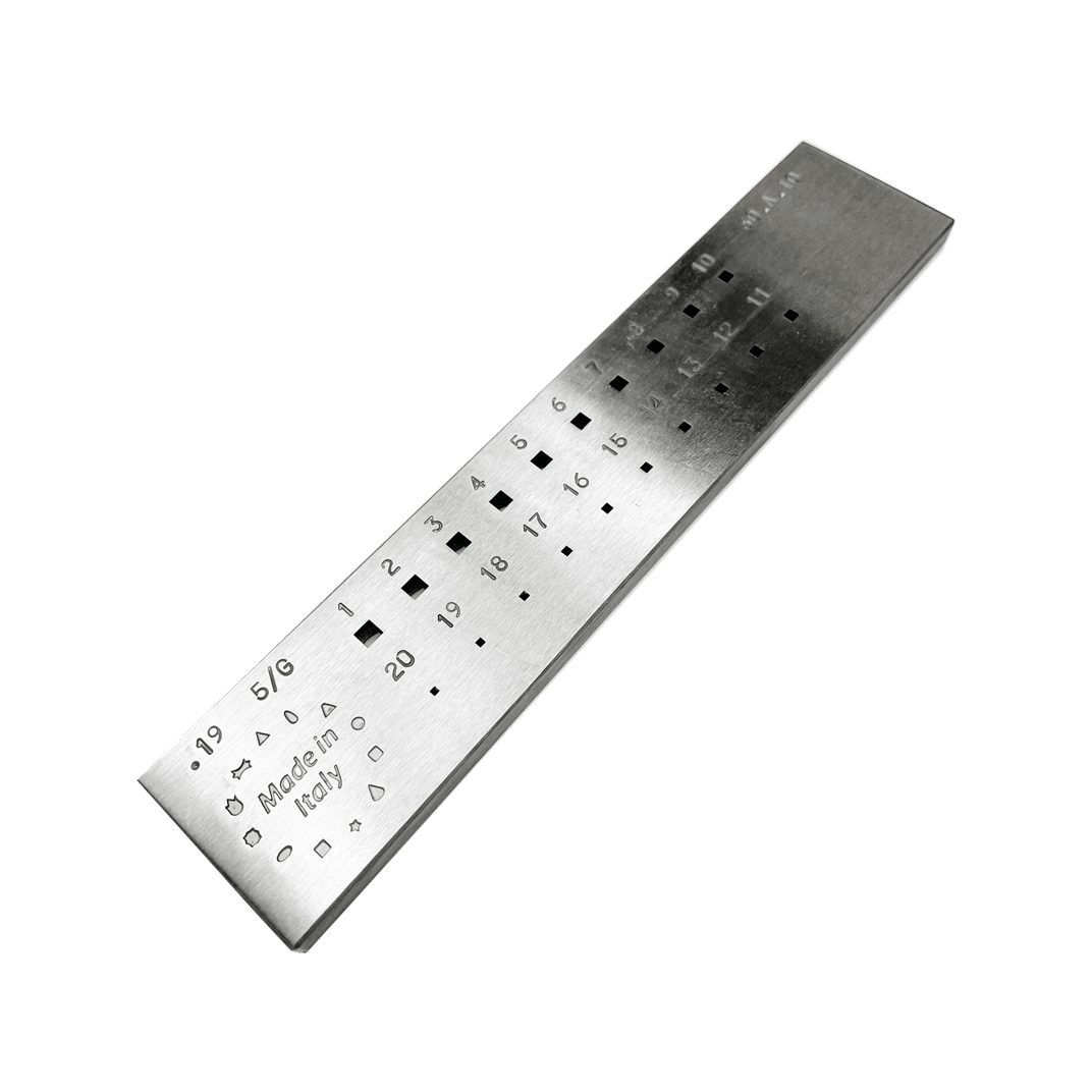 Italy Steel Square Drawplate, 1-3 MM - 5/G - Wing Wo Hong Industrial Products Ltd.