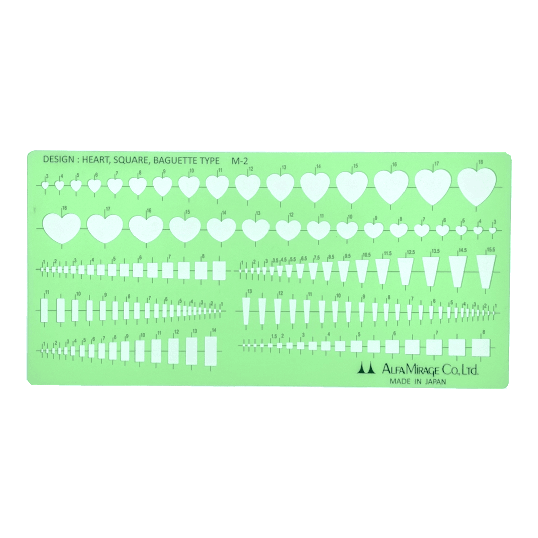 Modeling Template Heart, Square, Baguette Type M-2 - Wing Wo Hong Industrial Products Ltd.