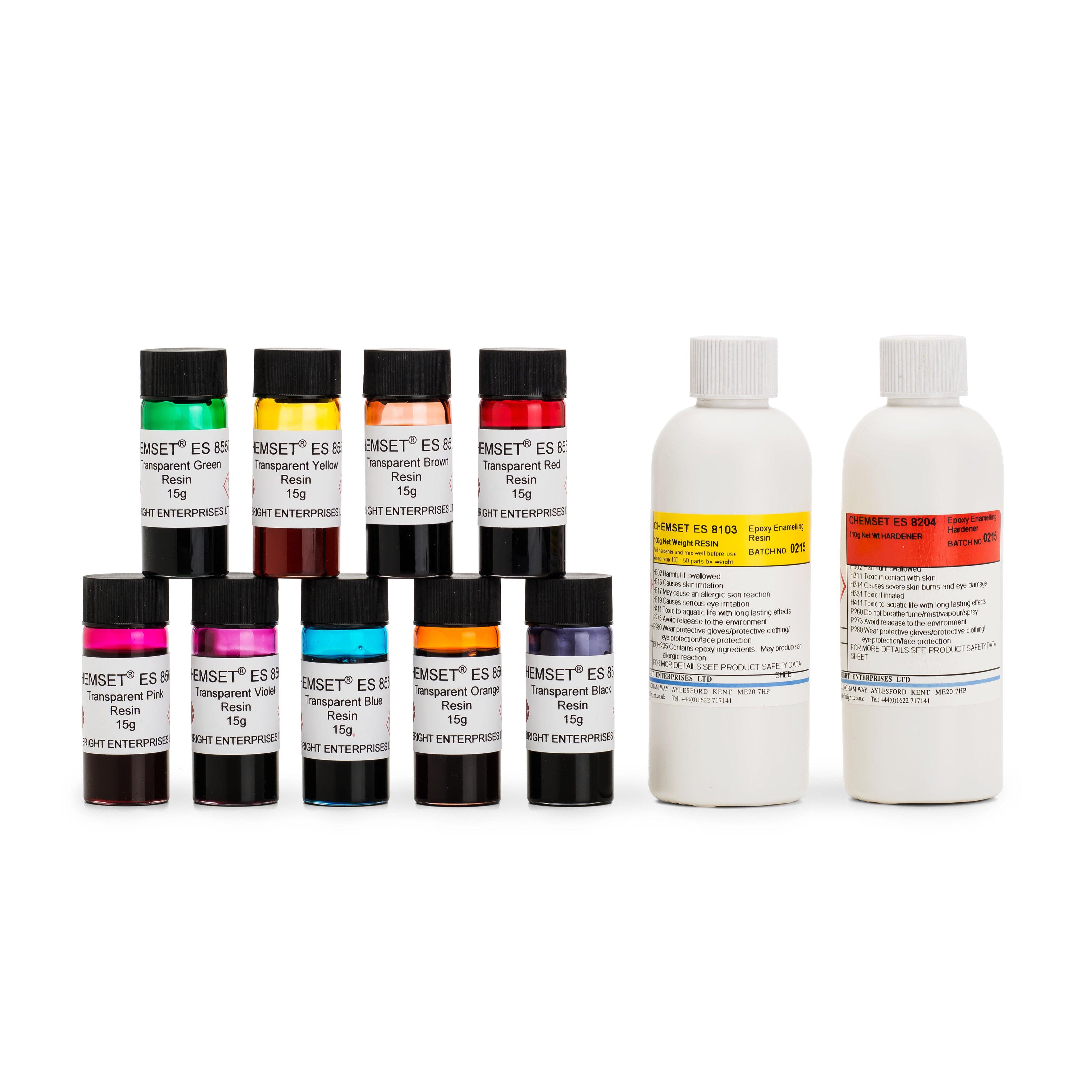 CHEMSET Enamelling Starter Pack V - Transparent Colour Sample Kit - Wing Wo Hong Industrial Products Ltd.