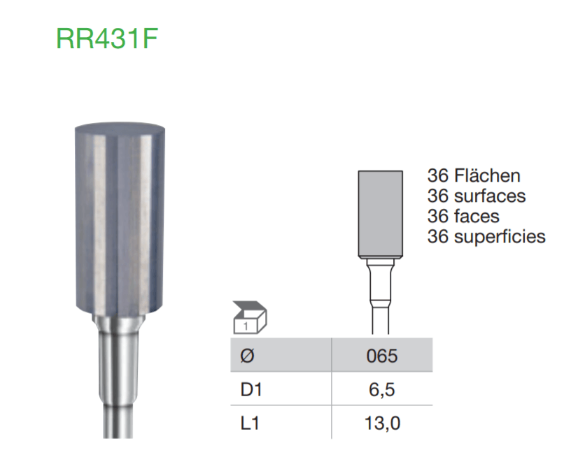 BUSCH Fig.RR431F/065 Carbide Ramroller Bur 1's - Wing Wo Hong Industrial Products Ltd.