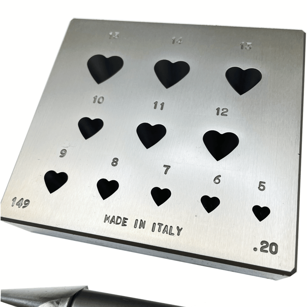 Bezel Forming Block 149 ,Heart Shape, 5-15mm ,17°, 11holes - Wing Wo Hong Industrial Products Ltd.