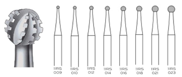 BUSCH Round Cross Cut Stainless Steel Cutters Fig. 11RS (Medium Cut)