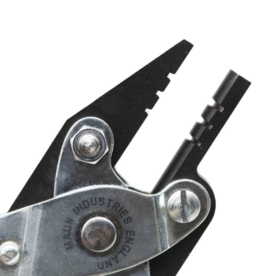 MAUN Half Round And Flat Jaws Parallel Plier With Three Collet Making Notches 125 mm