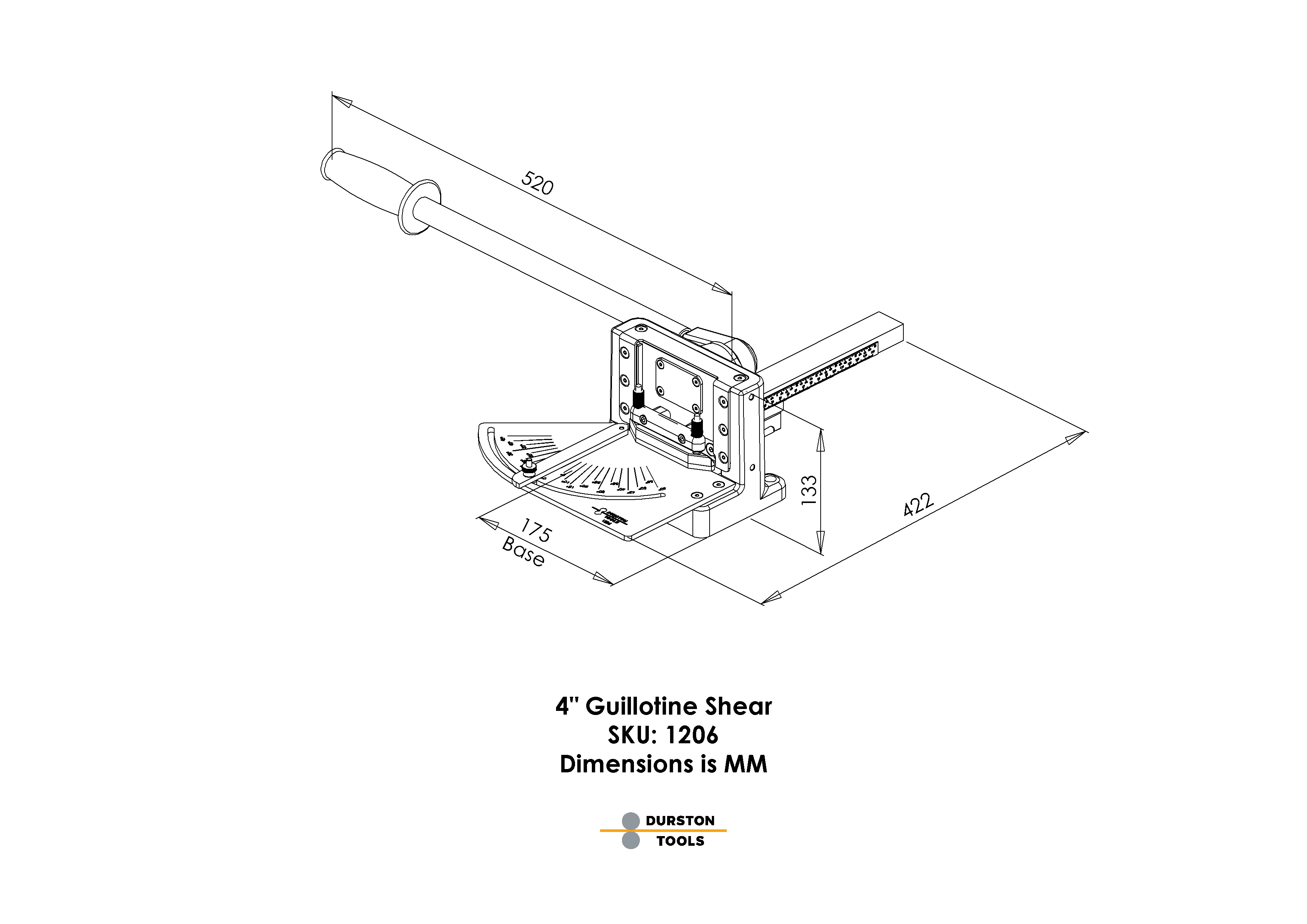 Durston 4″ Guillotine Shear