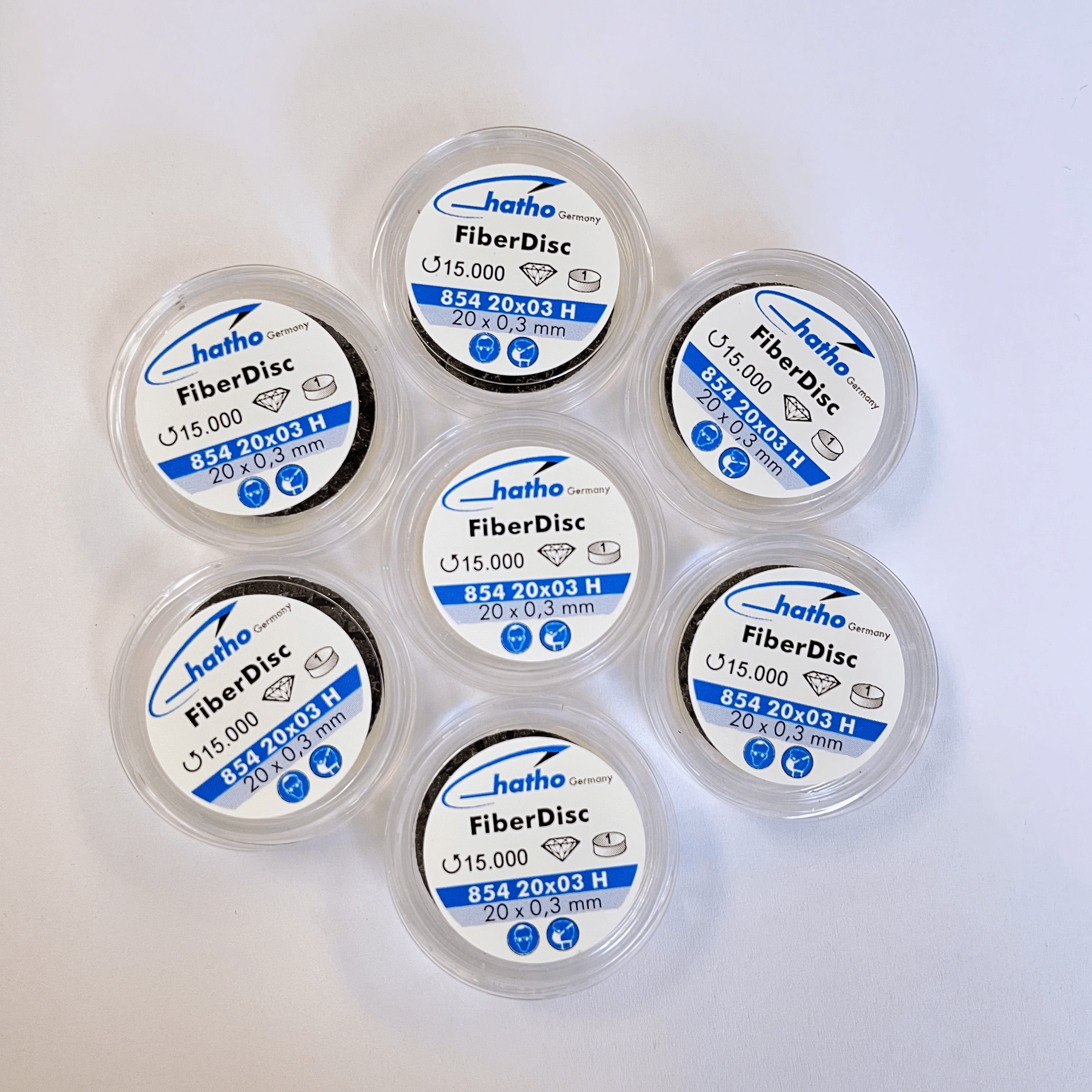 Hatho Reinforced Fiber Discs, 854 20x02 H, 1's/box