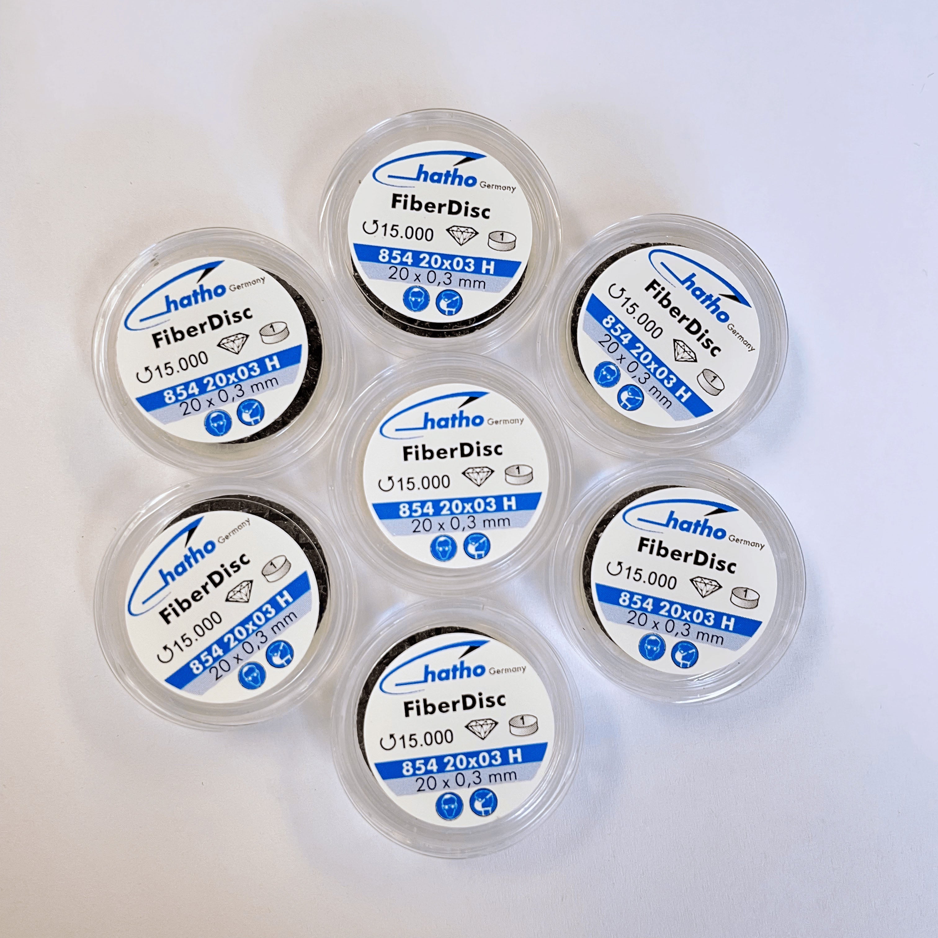 Hatho Reinforced Fiber Discs, 854 20x02 H, 1's/box