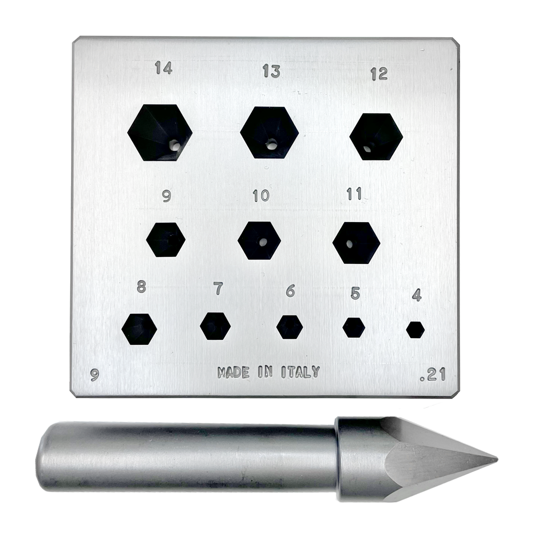 Bezel Forming Block 9,Hexagonal, 4-14mm ,17°, 11holes - Wing Wo Hong Industrial Products Ltd.