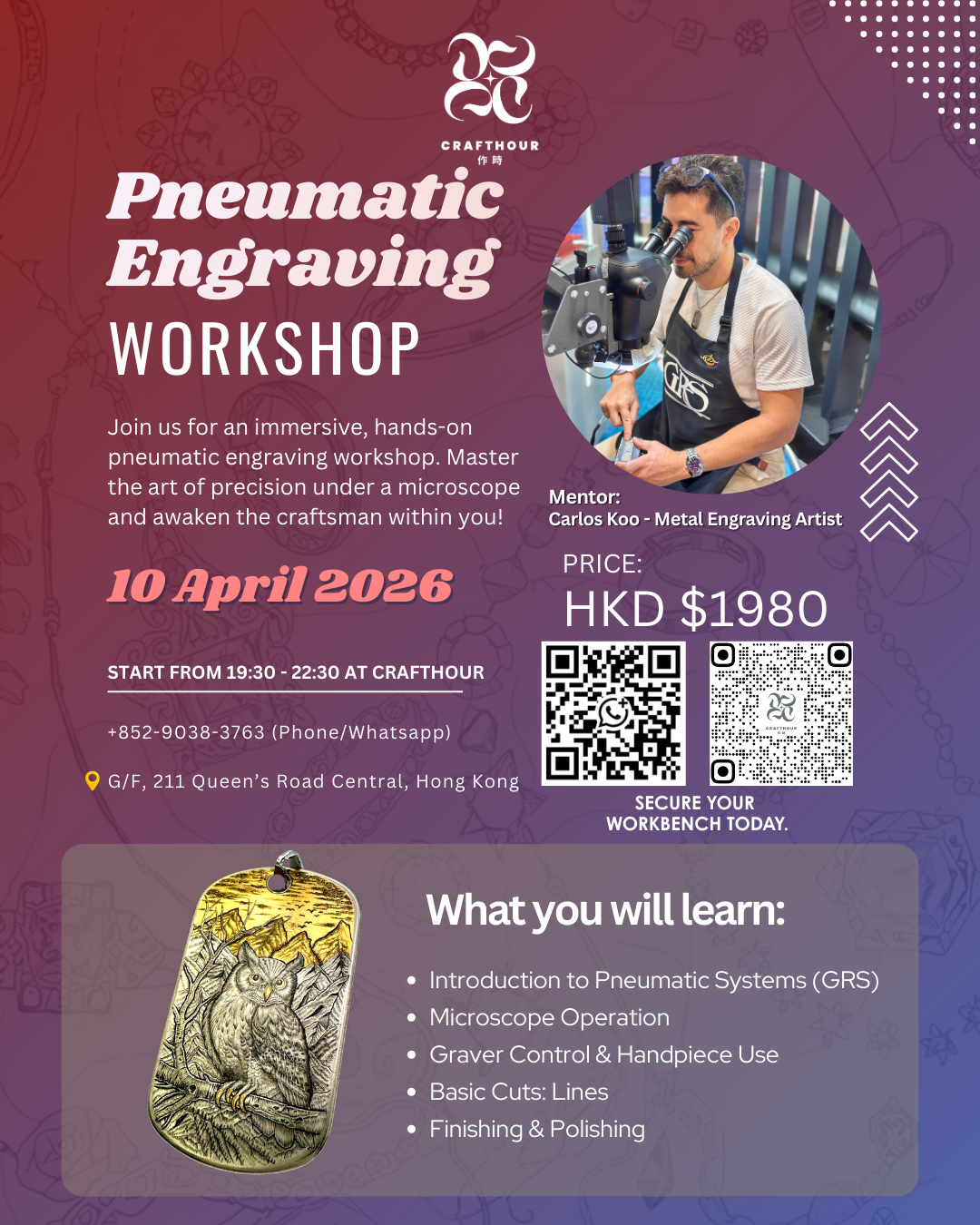 Pneumatic Engraving Workshop - Carlos Koo