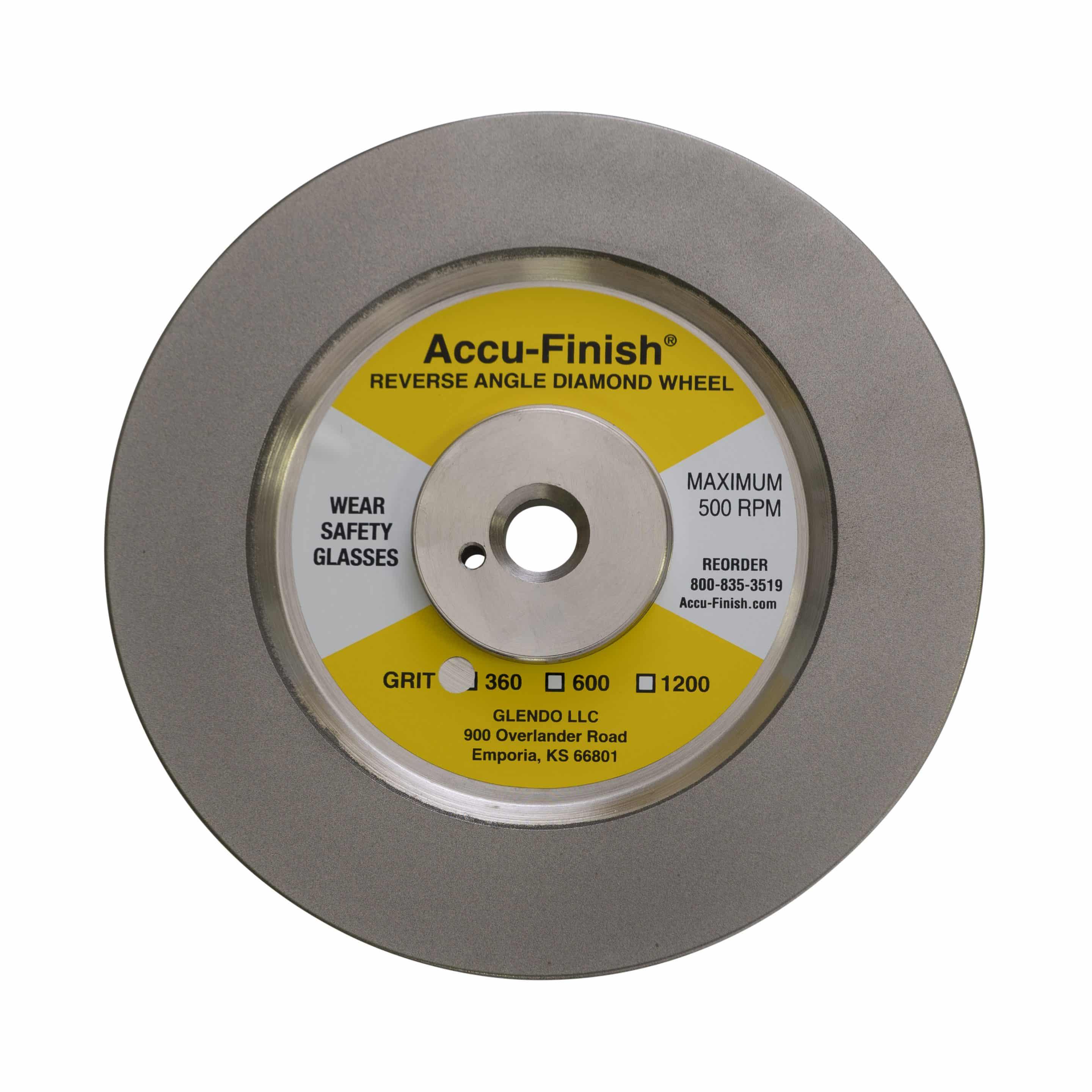 30º Reverse Angle Diamond Wheel: 6-inch Rough (360 Grit)