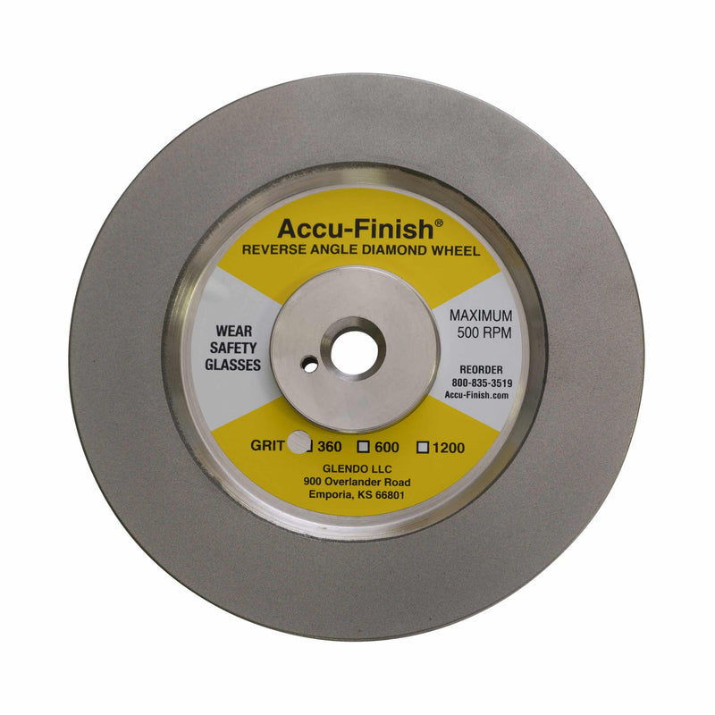 30º Reverse Angle Diamond Wheel: 6-inch Rough (360 Grit)
