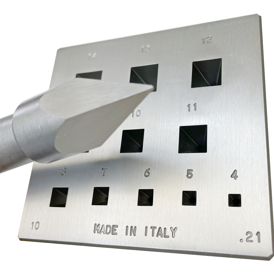 Bezel Forming Block 10, Square, 4-14mm ,17°, 11holes