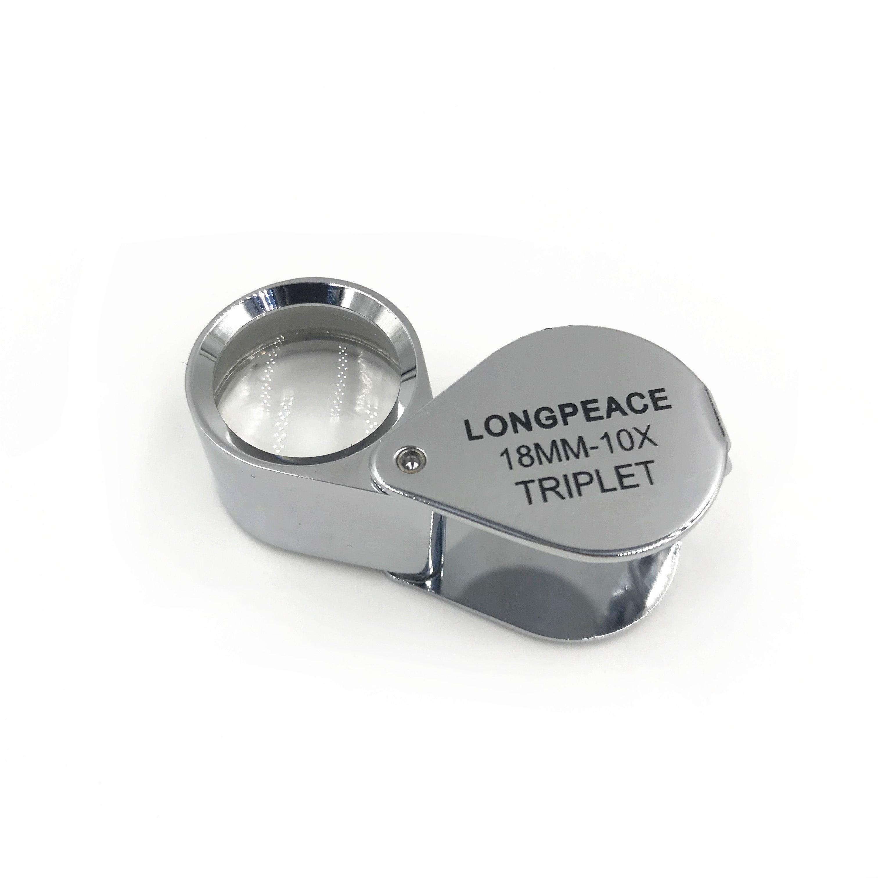 Longpeace 10X Triplet Loupe, Chrome