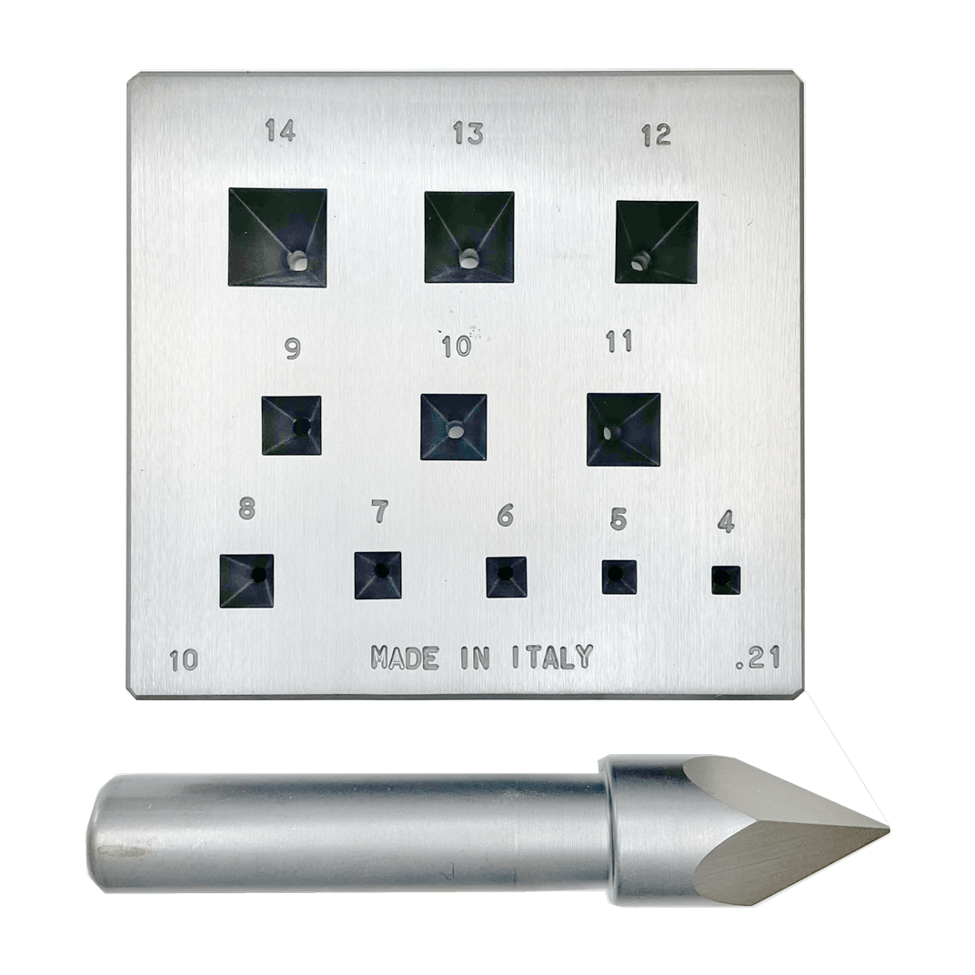 Bezel Forming Block 10, Square, 4-14mm ,17°, 11holes