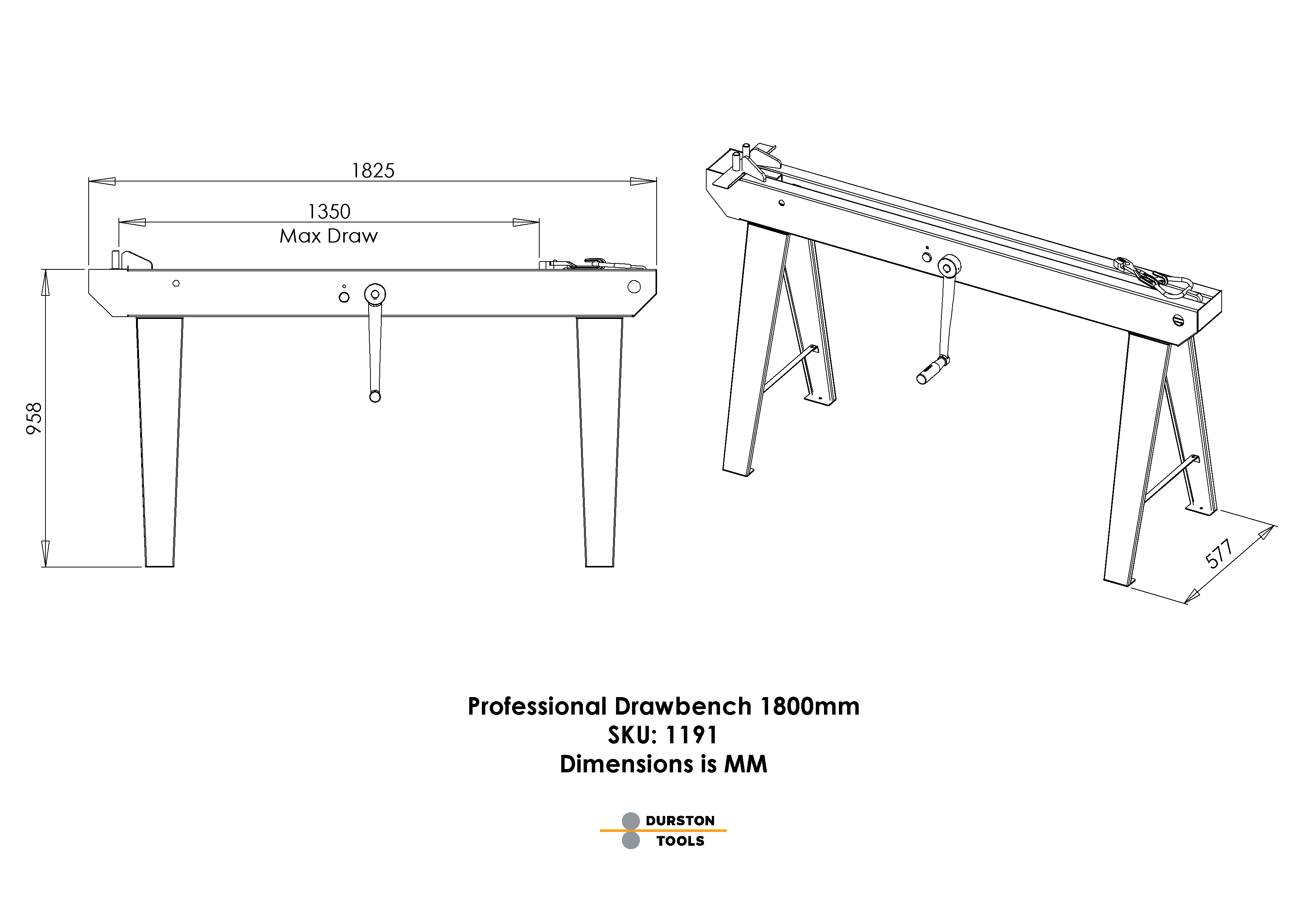 Durston DDB 1800 Superior Drawbench 1800mm