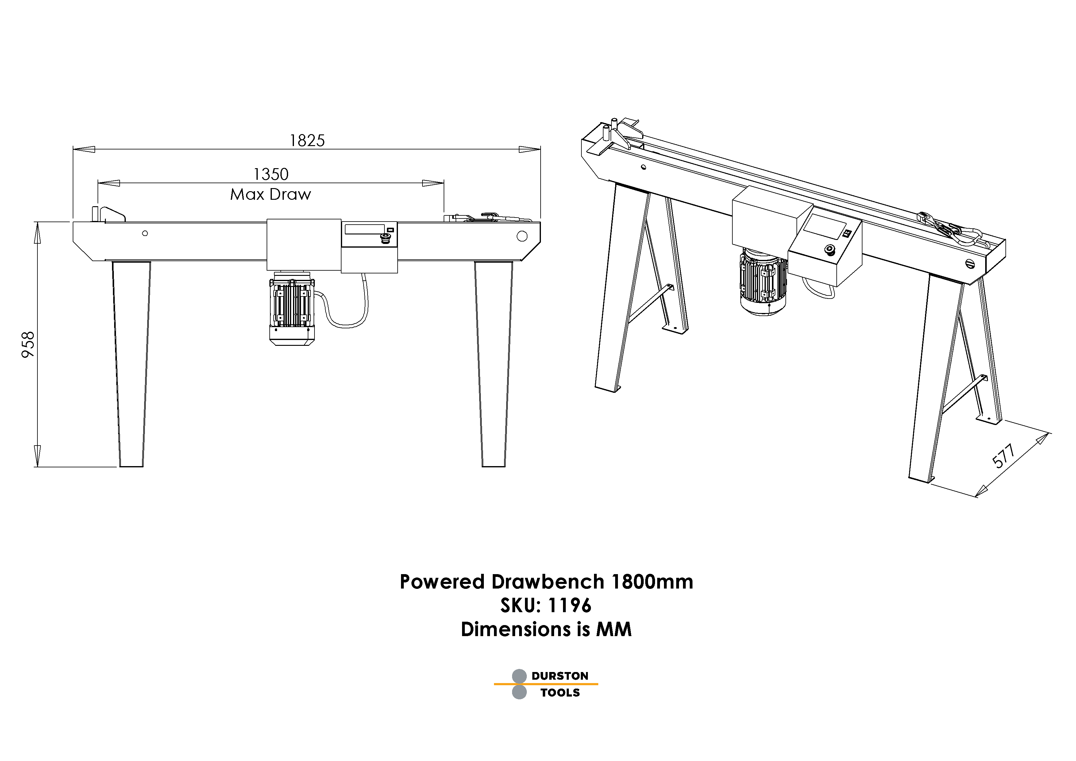 Durston Powered Drawbench 1800mm