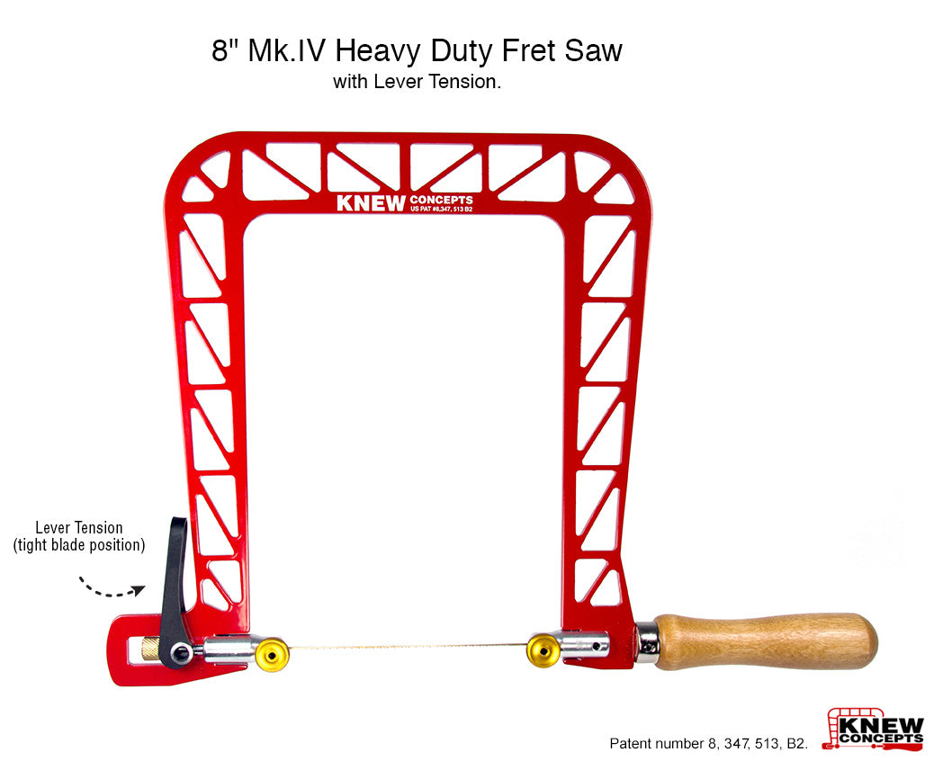 Knew Concepts 8" Mk.IV Heavy Duty Fret Saw with Lever Tension