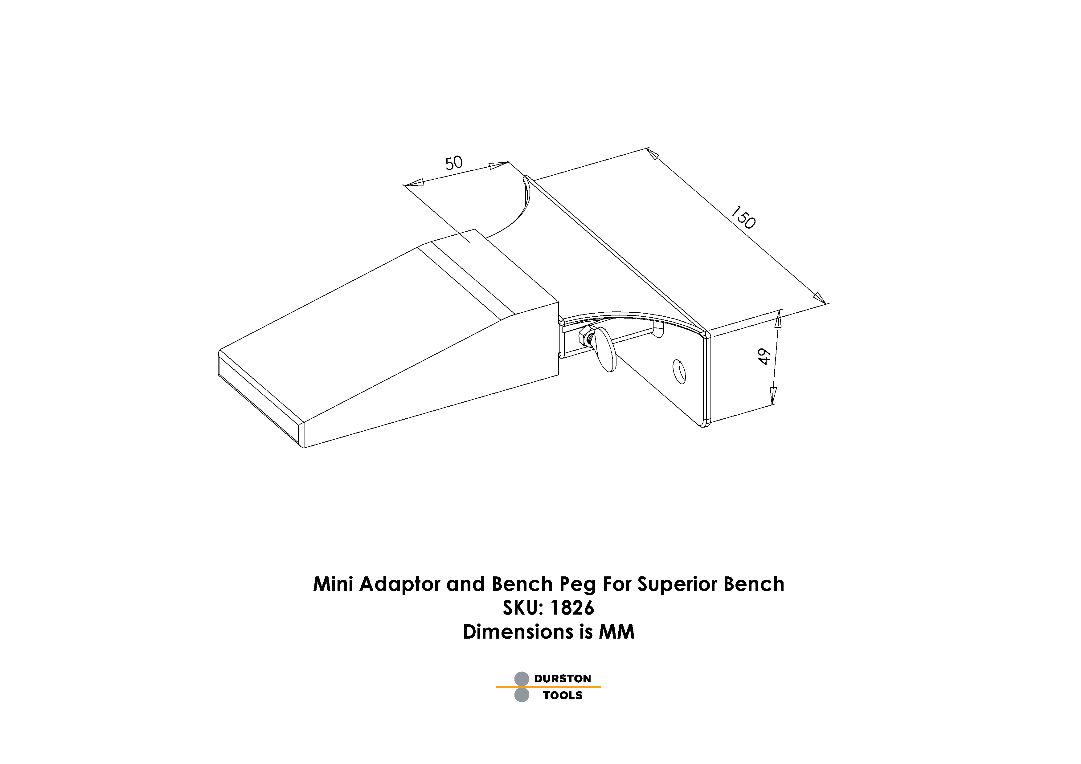 Durston Adaptor and Bench Peg for Superior Bench