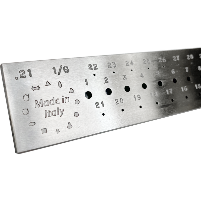 意大利钢制圆形拉丝板，0.5-3 毫米 - 1/G