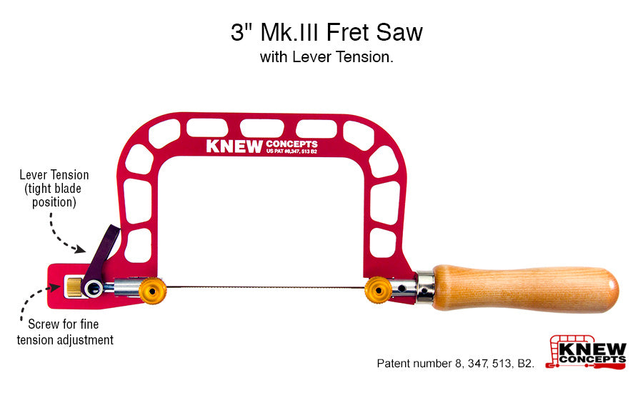 Knew Concepts 3" Mk.III Fret Saw with Level Tension