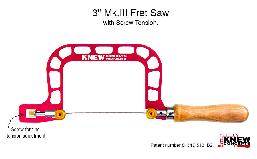 Knew Concepts 3" Mk.III Fret Saw with Screw Tension