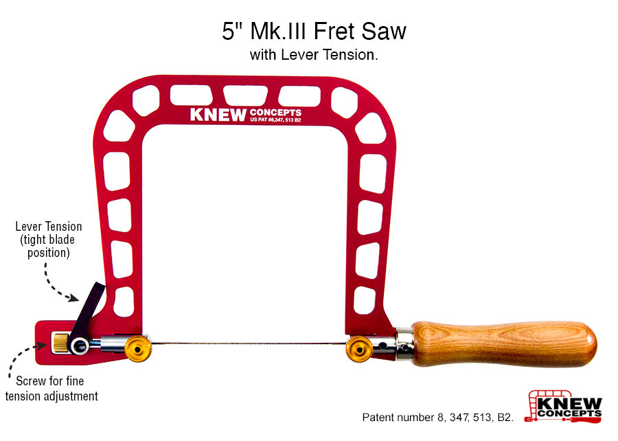 Knew Concepts 5" Fret Saw with Lever Tension