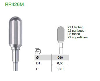 BUSCH Fig.RR426M/060 Carbide Bamroller Bur 1's