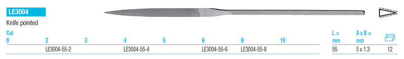 GLARDON VALLORBE Knife Needle Files LE3004