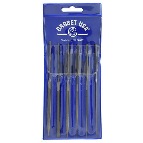 Grobet USA, Needle File Set of 6, 14cm, Cut 2, Item No. 31.67601