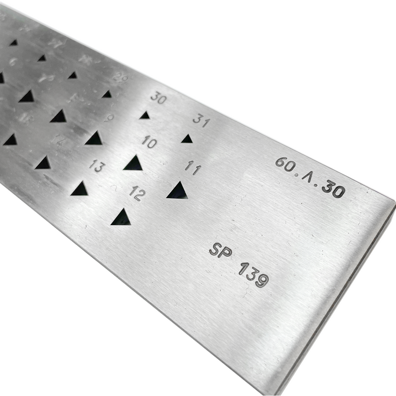 Italy Steel Triangle Drawplate,  3-6 MM - 7/B