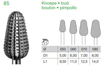 Busch Burs Fig.85-070 Cylinder 6's