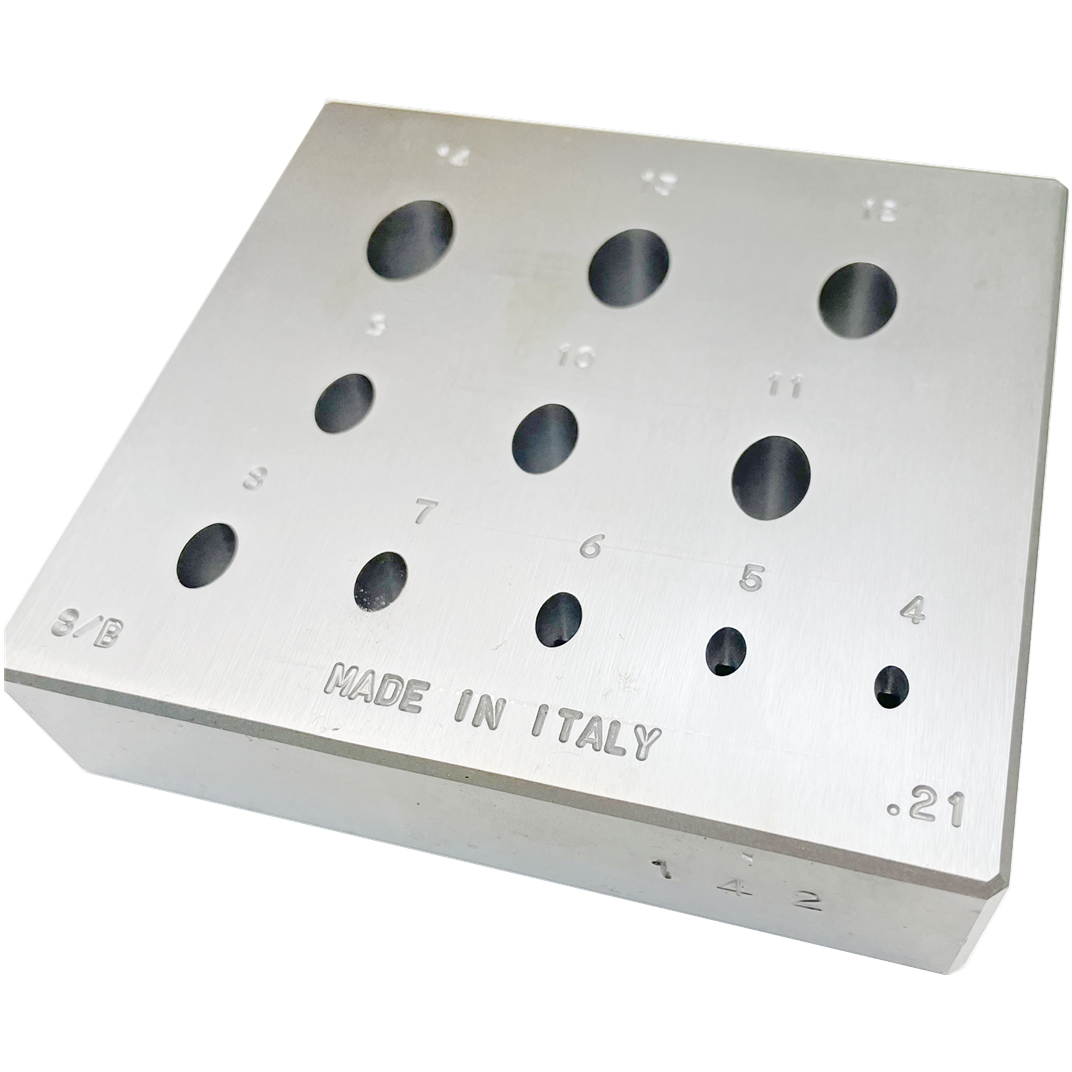 Bezel Forming Block 8/B, Oval, 4mm x 2.4mm-4mm x 8.4mm, 60 Ratio ,17°, 11holes