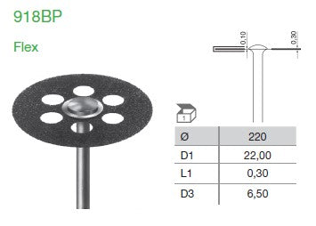 BUSCH Fig.918BP-220 Diamond coated discs 1's