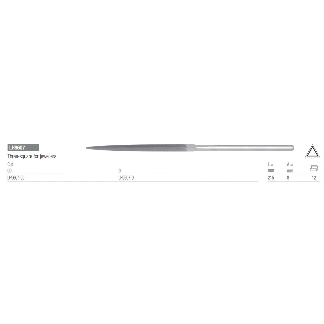 GLARDON VALLORBE Three-square for jewellers Files LH9607 - Wing Wo Hong Industrial Products Ltd.