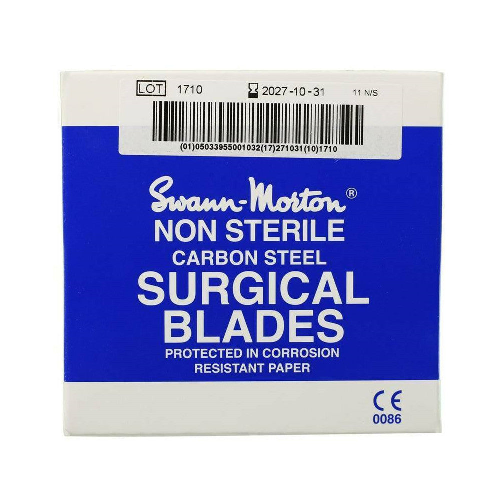 Swann Morton Non Sterile Carbon Steel Surgical Scalpel Blade No.11