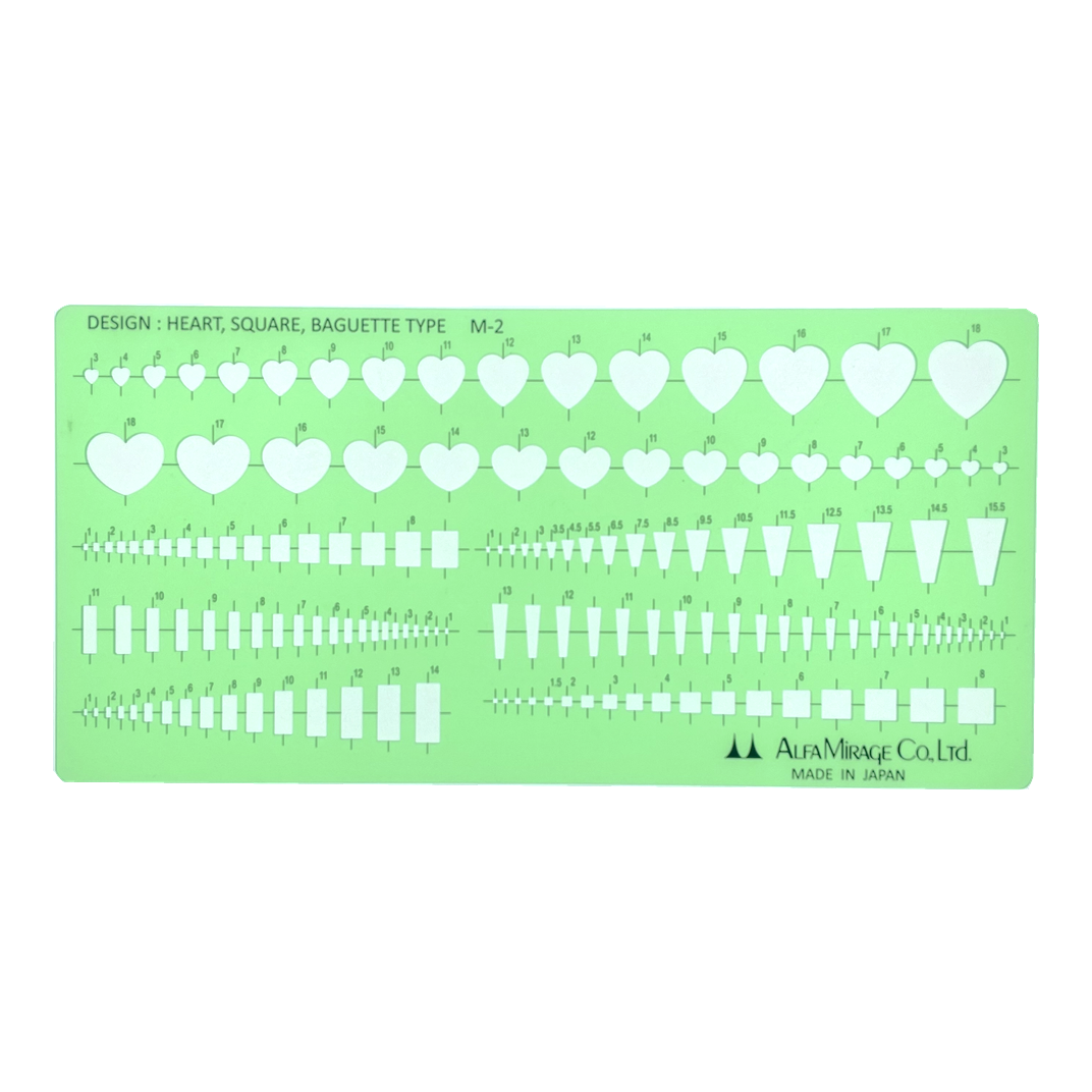 Modeling Template Heart, Square, Baguette Type M-2 - Wing Wo Hong Industrial Products Ltd.