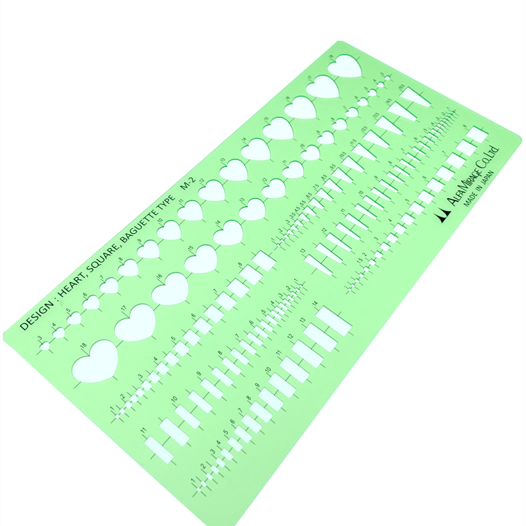 Modeling Template Heart, Square, Baguette Type M-2