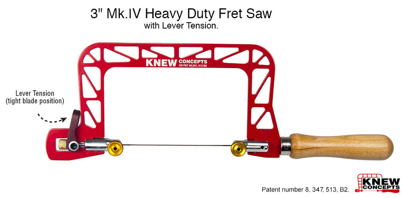 Knew Concepts 3" Mk.IV Heavy Duty Fret Saw with Lever Tension