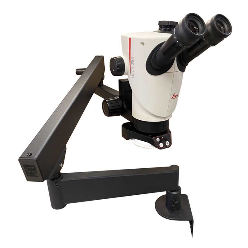 Leica® S9D 显微镜 + 屈臂支架 — 超值套装，配备 0.63 倍物镜 LED 环形灯