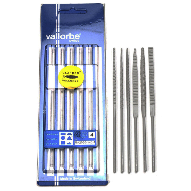 Vallorbe Set of 6 Wax Needle Files RA2526-140-4