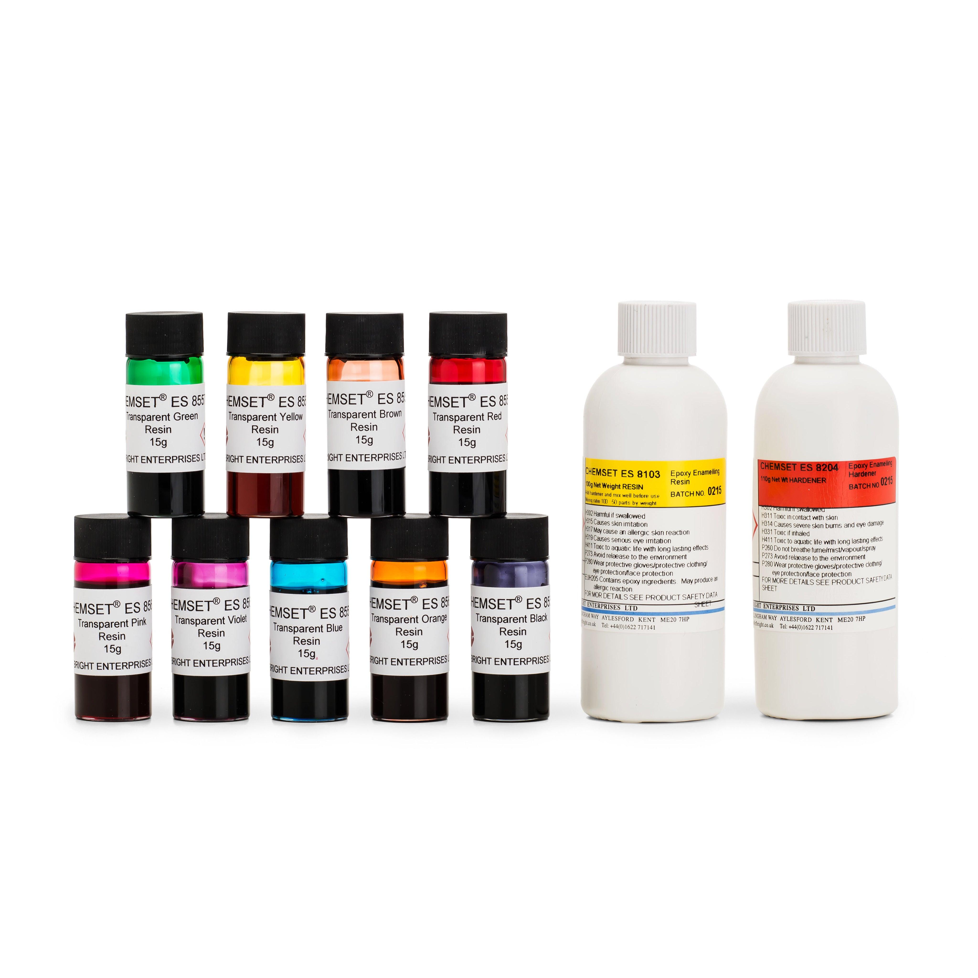 CHEMSET Enamelling Starter Pack V - Transparent Colour Sample Kit