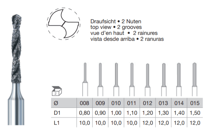 BUSCH Fig.8203 diamond twist-drill 1's