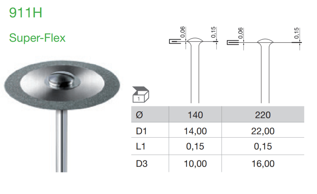 BUSCH Fig.911H Diamond Discs Fine Grit 1's