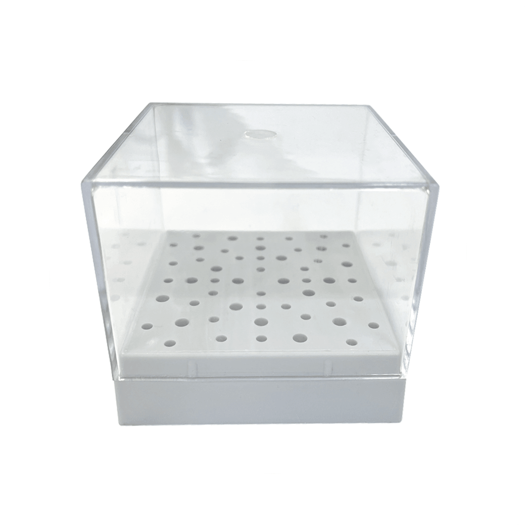 Plastic Square Bur Holder Box (57 holes)