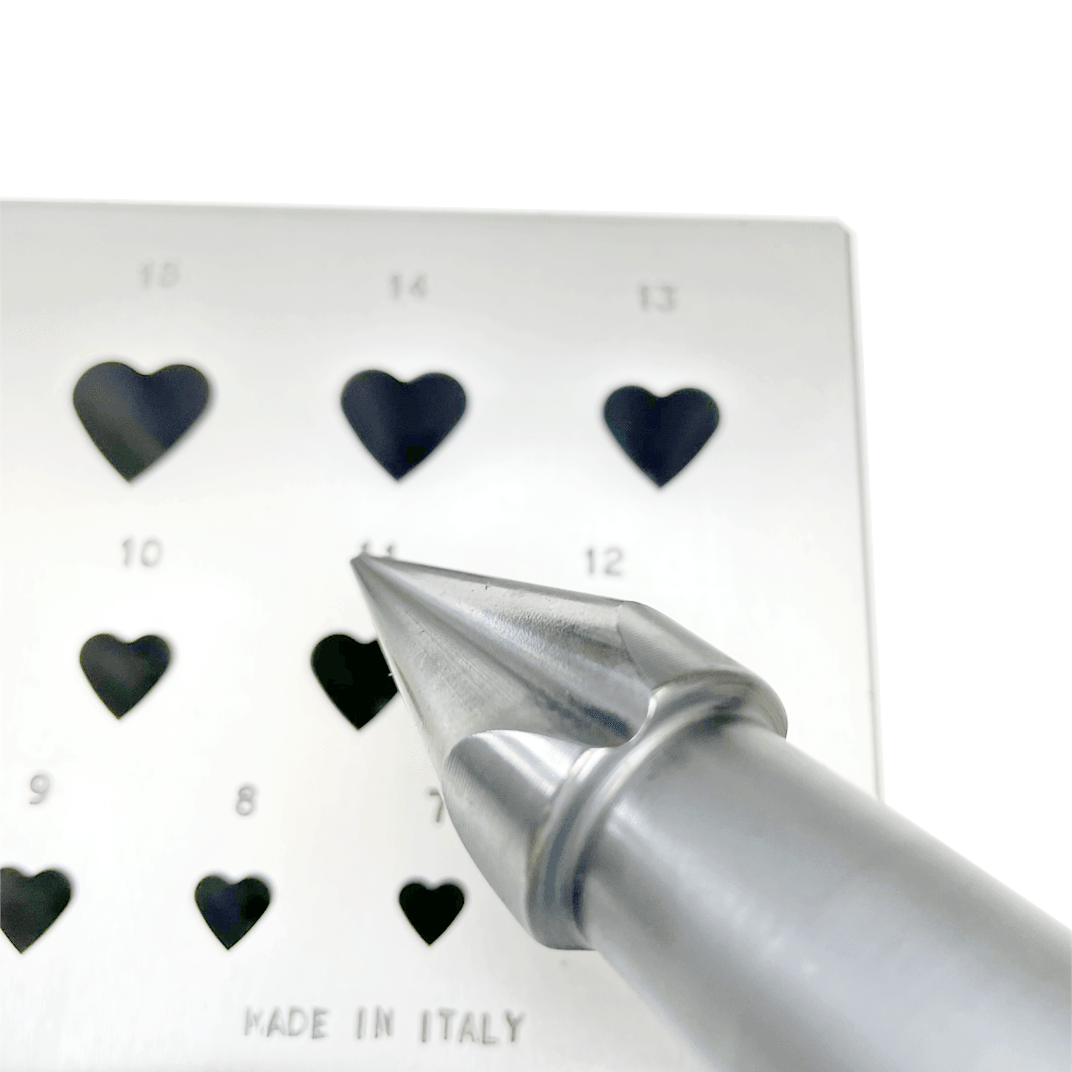 Bezel Forming Block 149 ,Heart Shape, 5-15mm ,17°, 11holes