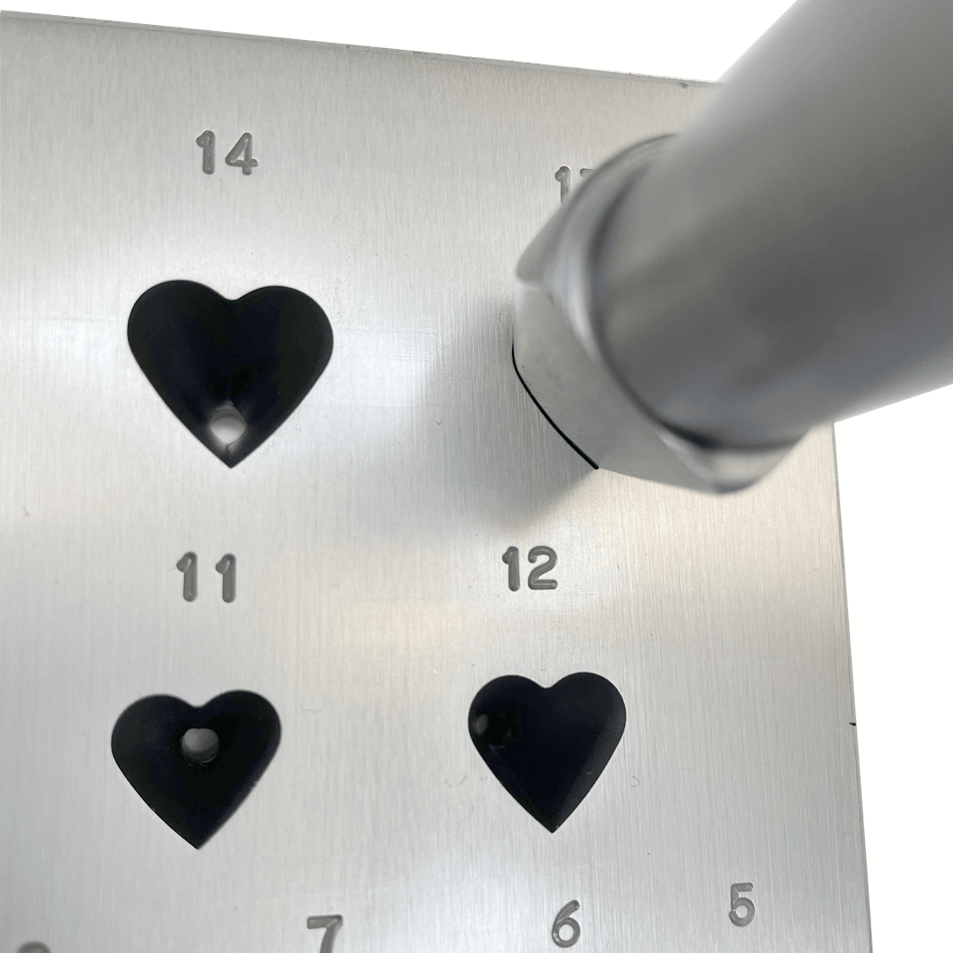 Bezel Forming Block 149 ,Heart Shape, 5-15mm ,17°, 11holes